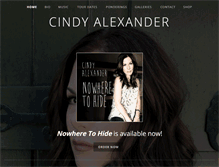 Tablet Screenshot of cindyalexander.com